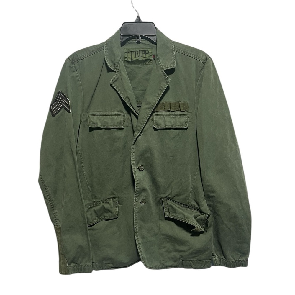 Tripp NYC Green Military Utility Jacket, Unisex - Picture 2 of 6